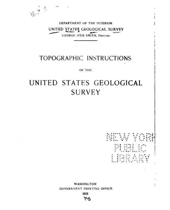 Topographic Instructions of the USGS