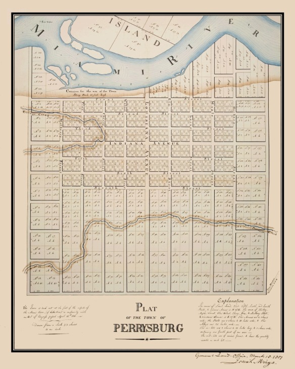 1816 Perrysburg Ohio Plat Map